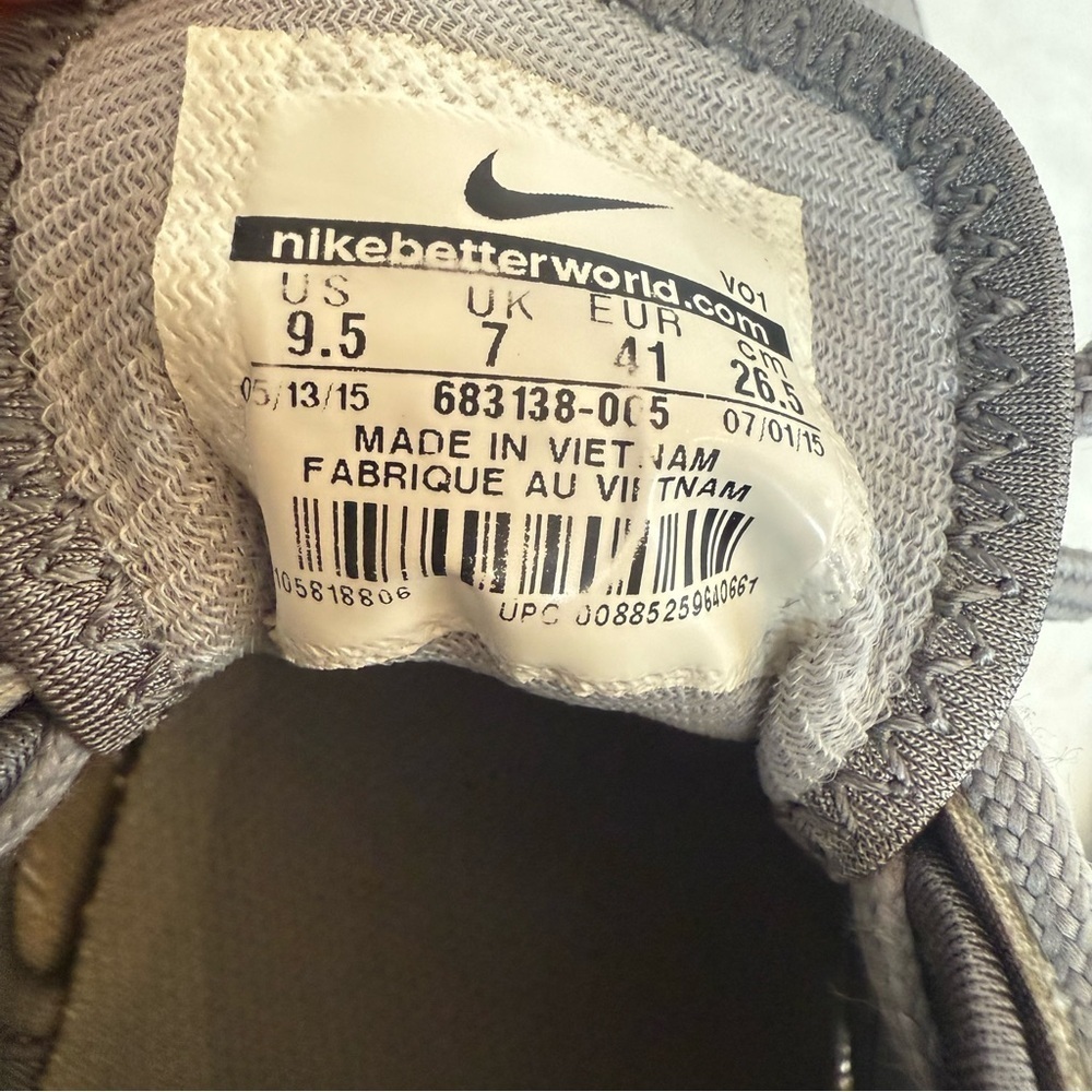 Nike Gray with Neon Yellow Accents Sneakers - Picture 12 of 13